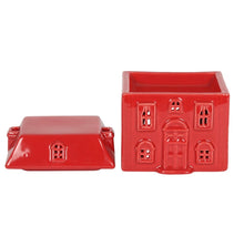 Load image into Gallery viewer, RED CERAMIC HOUSE - WAX BURNER
